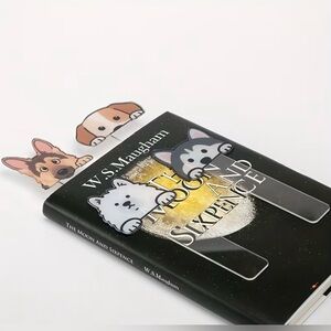 Dog Bookmarks w/Dog Heads & Bone - Great Gift For Readers & Teachers
